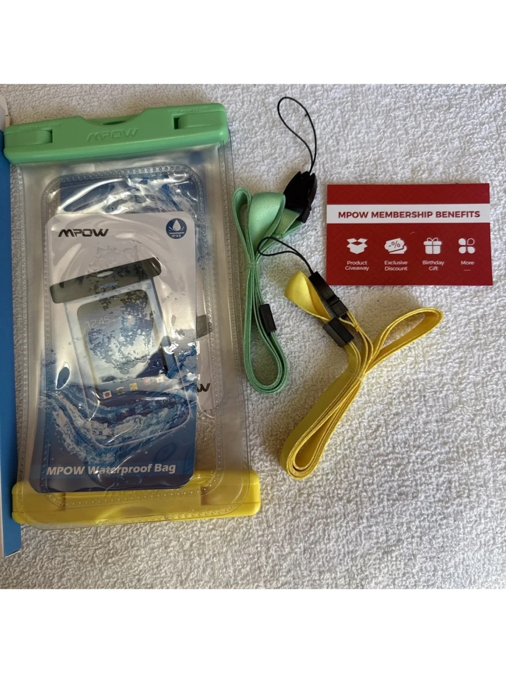 Mpow Waterproof Bag W/straps 2 Pk Model # MPPA097BG Brand New